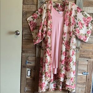 Cold shoulder dress with kimono